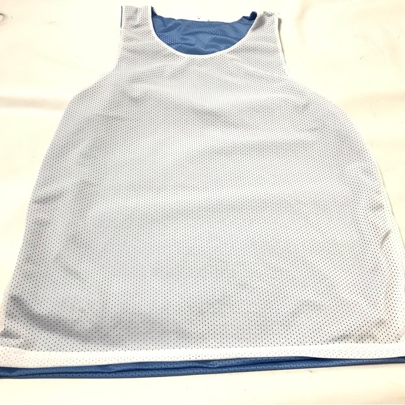 New Mens Reversible Basketball Mesh Tank Jersey Size L Blue White Shirt Athletic - Picture 6 of 6